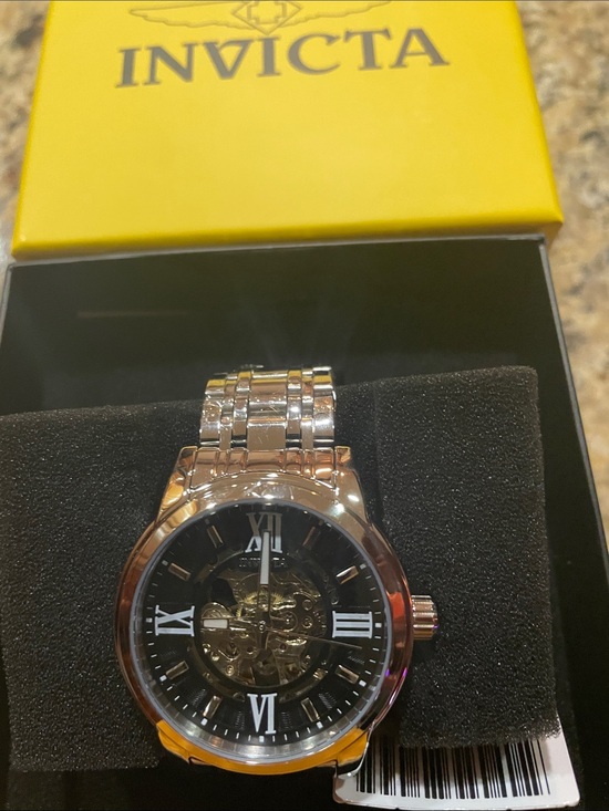 Invicta Other - Invicta Objet D’Art Silver Skeleton Dial Watch with Black Face